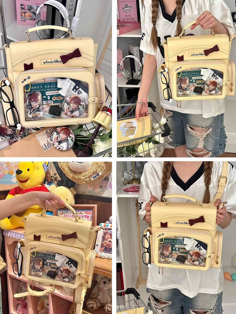 With Detail Window Bag Display Transparent Ita Yellow And Bow 2-Way