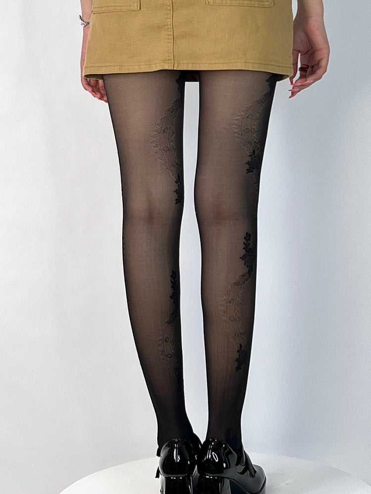 Strumpfhose mit Rosettenmuster in 4 Farboptionen