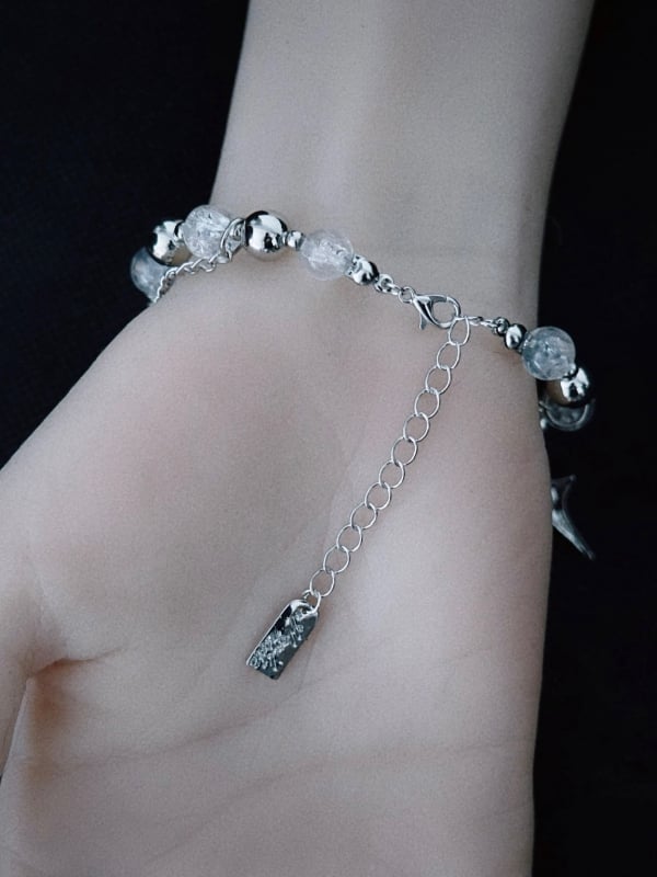 Handgemachtes Gitarrenplektrum-Charm-Punk-Perlenarmband