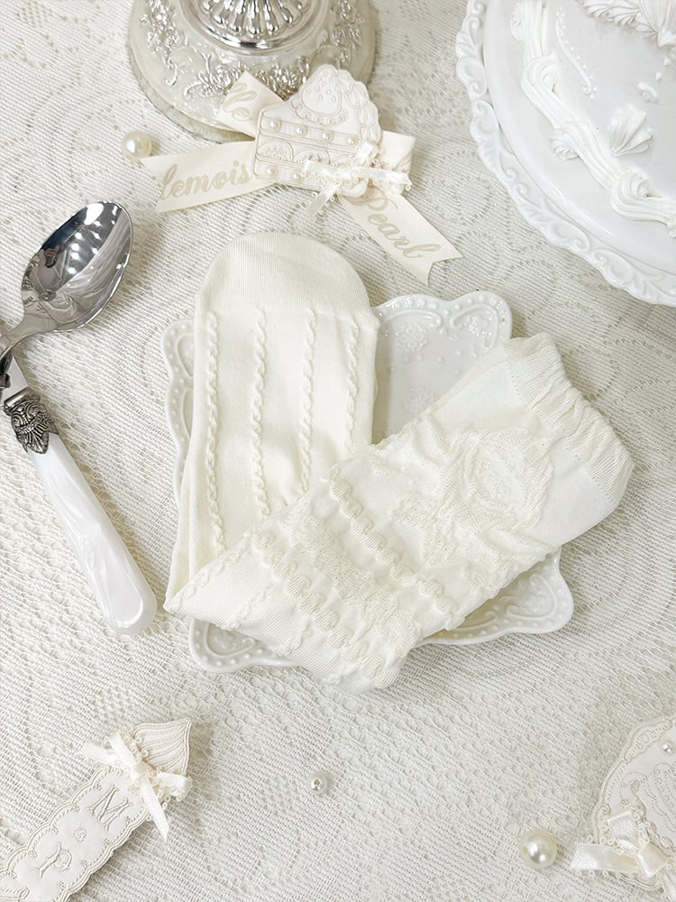Cotton Socks Creamy White