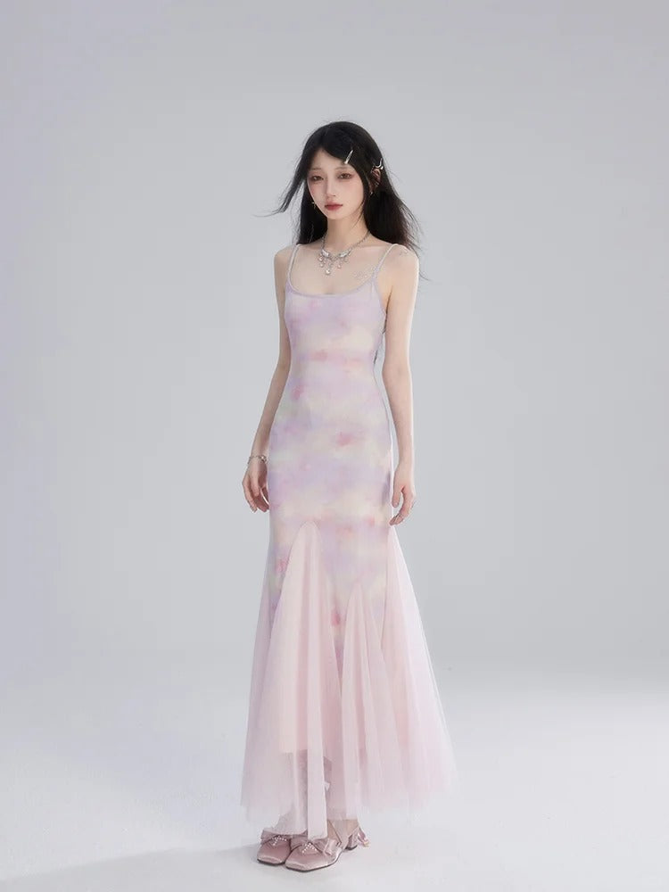 Colorful Tulle Slip Dress Mermaid Skirt