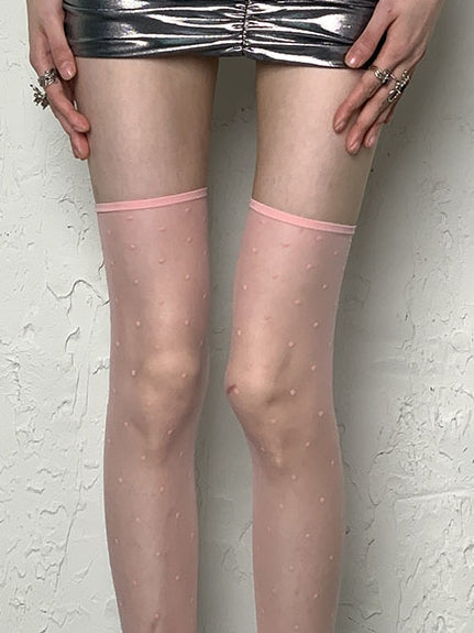 Options 7 Pattern Polka-dot Y2K Overknee Stockings
