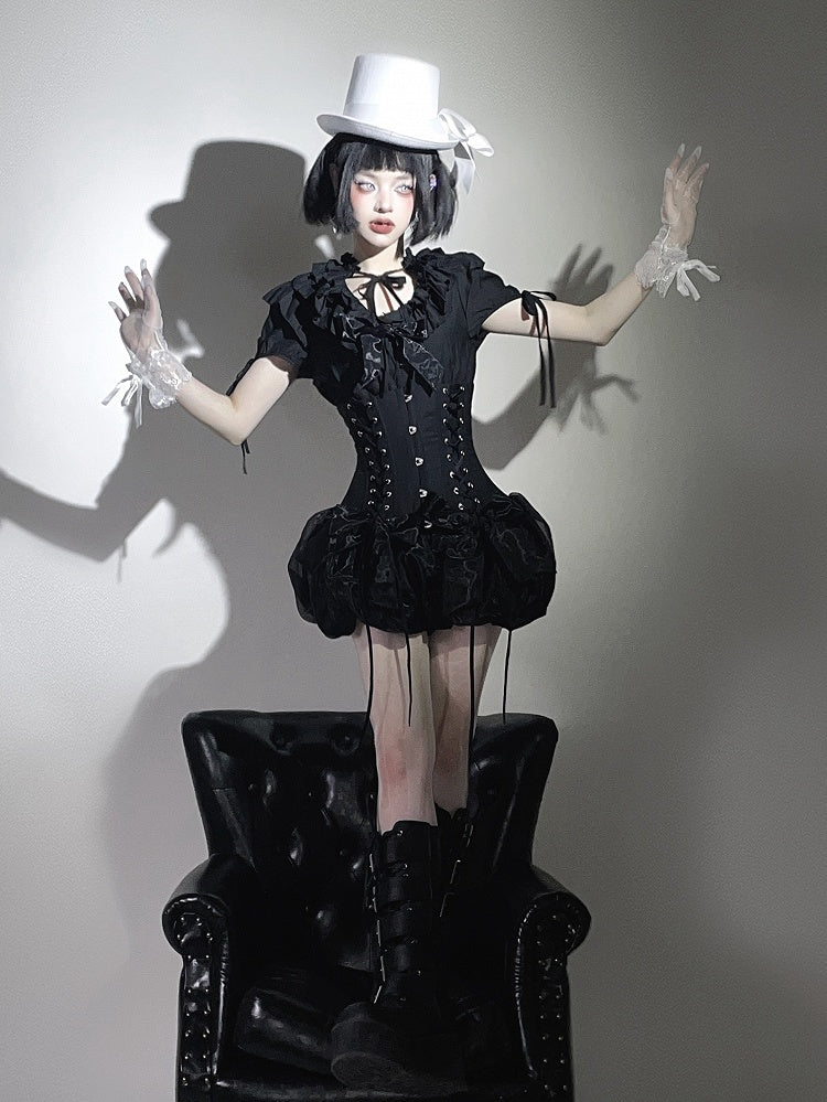 Corset Shorts Super Lolita Waist Gothic High Black