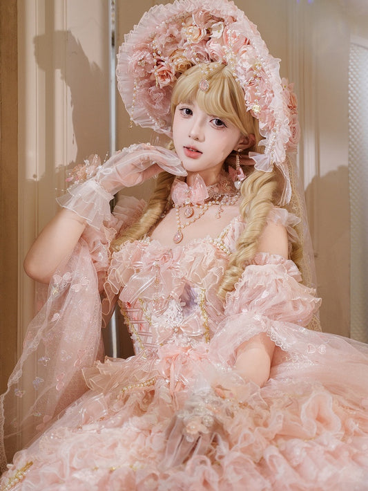 Handschuhe verziert und Perlen weißen Tüll Blumen