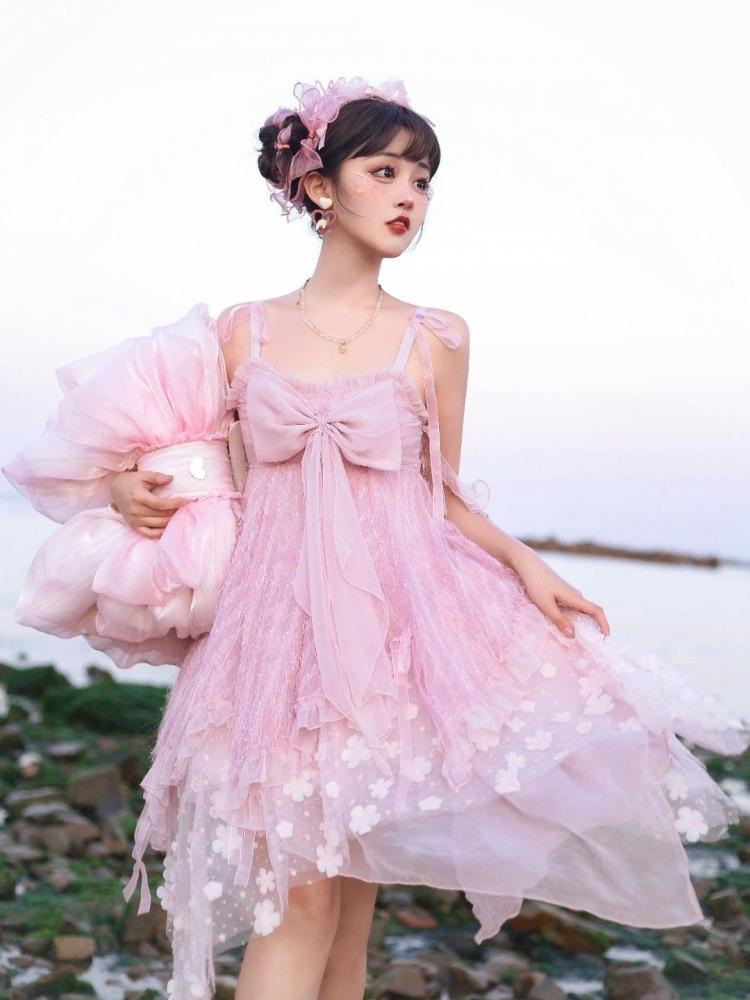 ベストセラー ライトピンクのキュートなビッグリボンバックパック