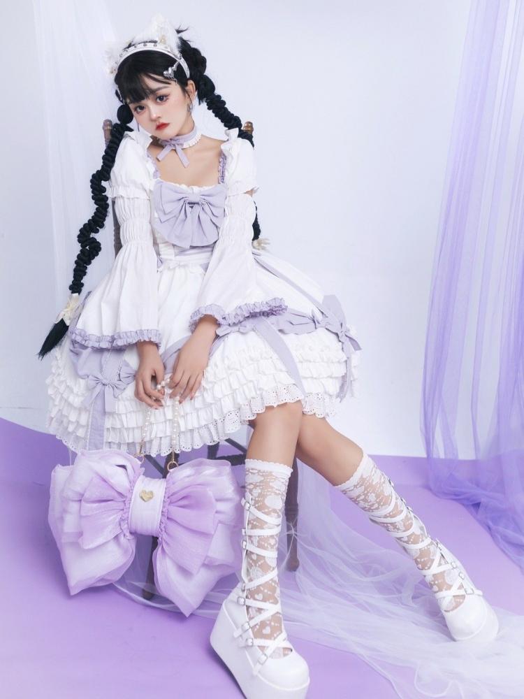 パープルビッグボウバックパック