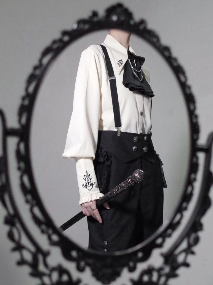 王子ファッション ブラック フォールドオーバー ウエスト ショーツ