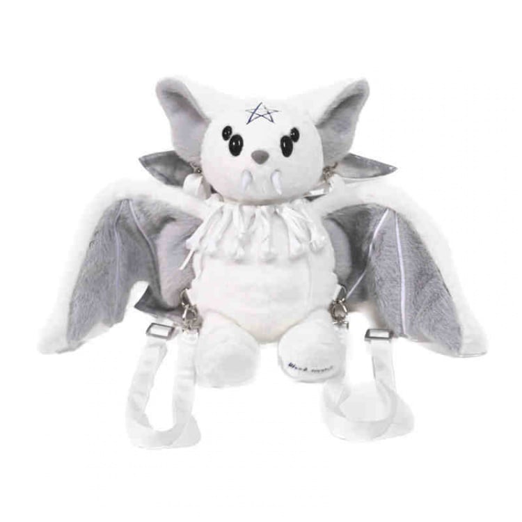 Gray Wings Halloween Gothic Plüsch Fledermaus Rucksack Tasche