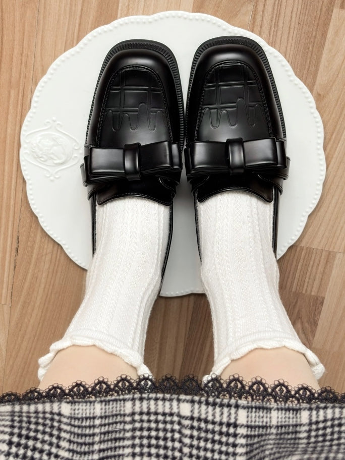 Loafer-Oberteil mit Schleife, Slip-in-Schuhe, Schokolade/Schwarz