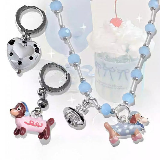 Necklace/Bracelet Options Puppy 3 Decorated Bittersweet Y2K