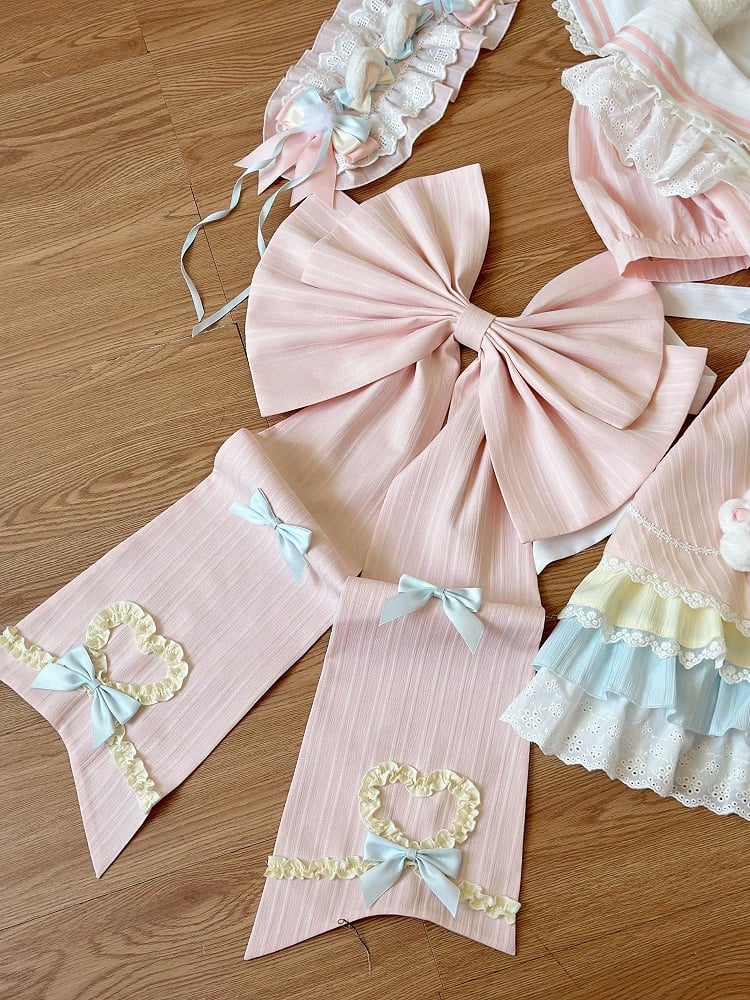 Green / Pink Bow Train Big