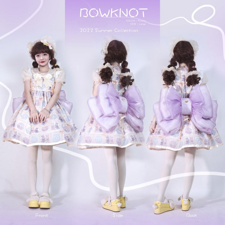 パープルビッグボウバックパック