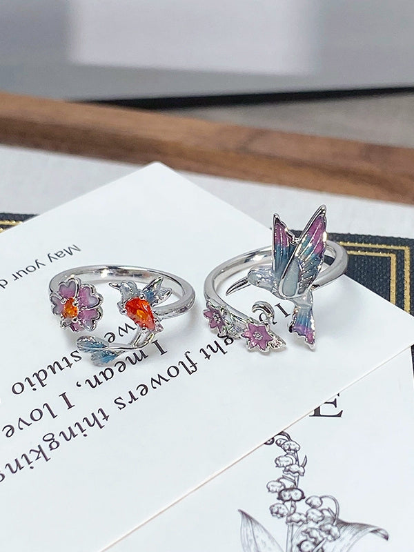 Options Y2K Design And Bird Bittersweet 2 Floral Ring