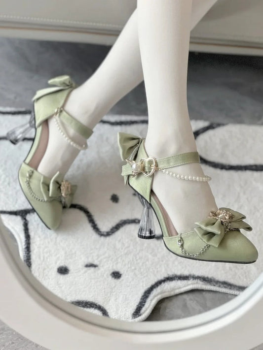 Heels - High Details Beaded Lolita Chain Mermaid Detachable with Elegant