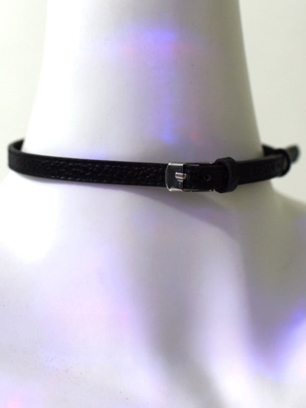 Necklace Charm Buckle Cyberpunk + Choker Black Cross
