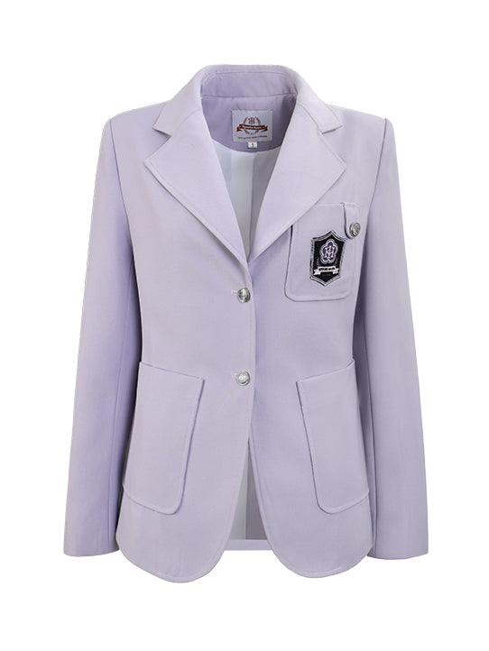 Style Collar Beige/Purple/Pink Uniform JK Blazer Preppy Notched