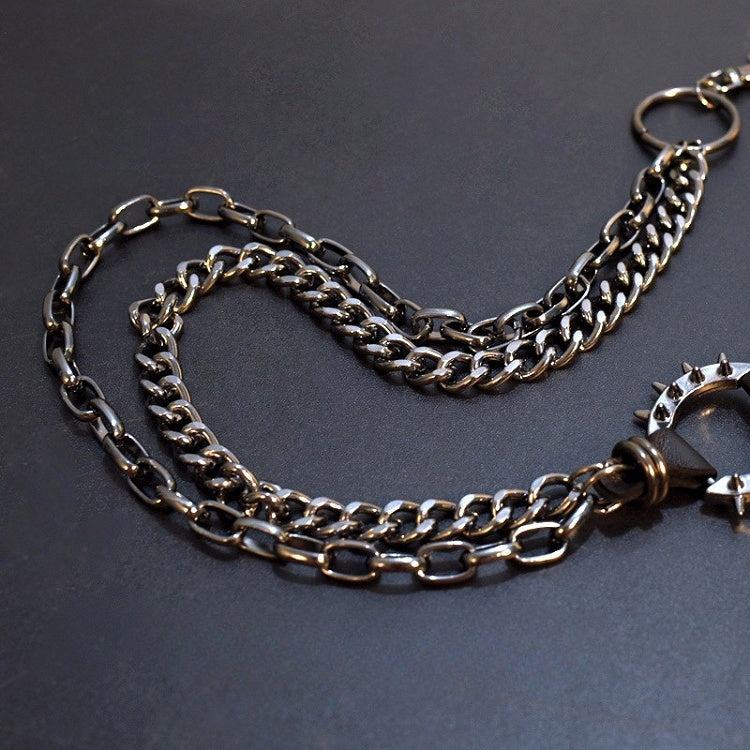 + Chain Belt Details Black Waist Star