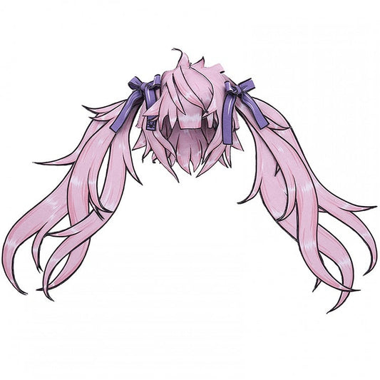 Schwarz/Rosa Schleife Doppel Pferdeschwanz Cartoon Hut