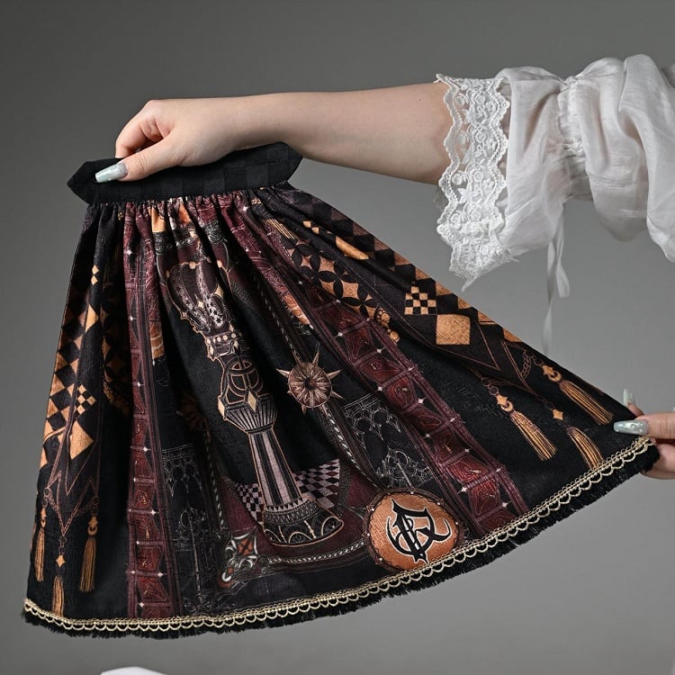Cape Dark / Blue Detachable Black Red One-shoulder