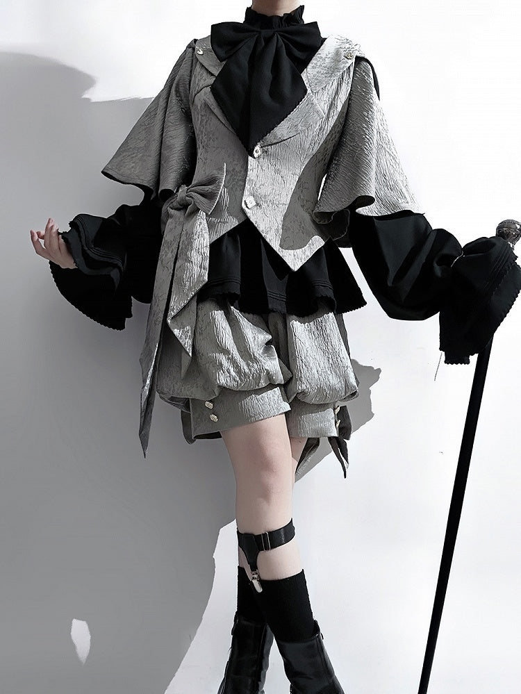 Ears Jacket Hood Gray Ouji Bunny Oversized Fashion with