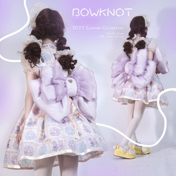 パープルビッグボウバックパック