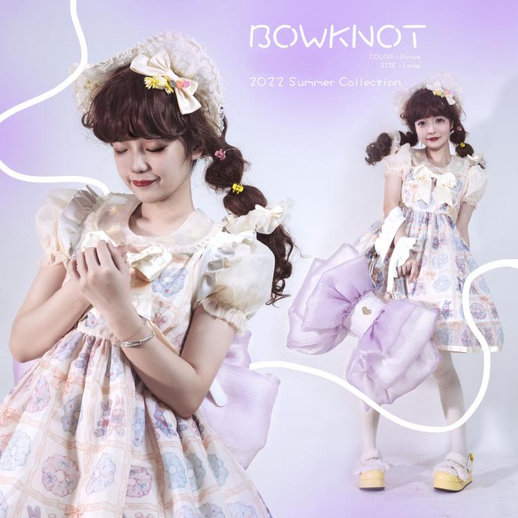 パープルビッグボウバックパック