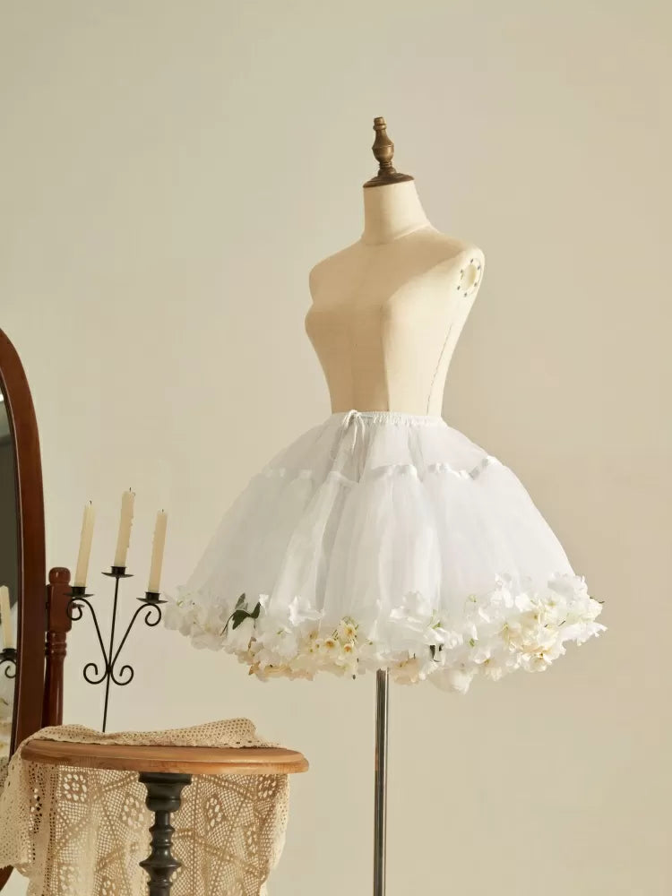 Frühlingsernte Länge Floral 35cm/45cm WeißWeiß- Petticoat