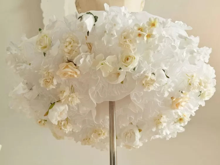 Frühlingsernte Länge Floral 35cm/45cm WeißWeiß- Petticoat