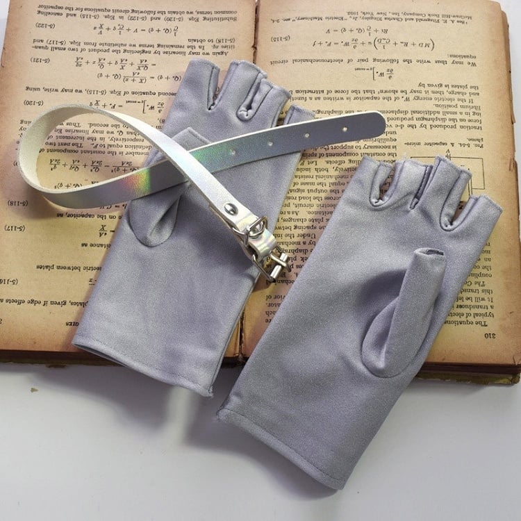 Finger Silver Bracelet Gloves + Cyberpunk
