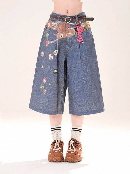 Blue Low Waist Straight-leg Jeans