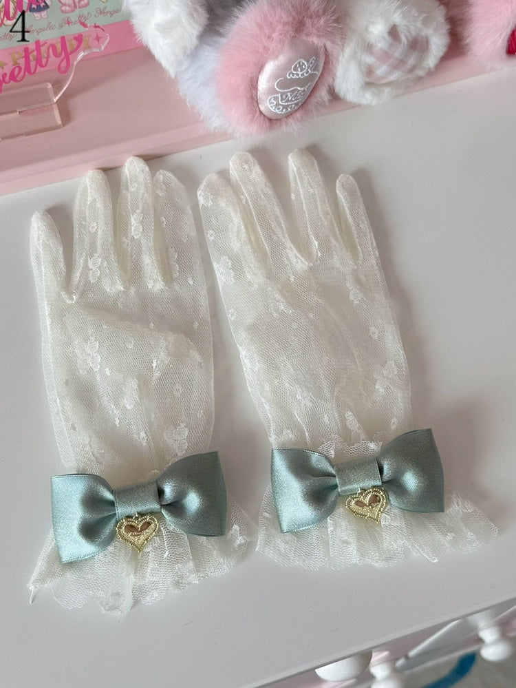 Crown/Heart Bowknot Lace Gloves Options Charm 16