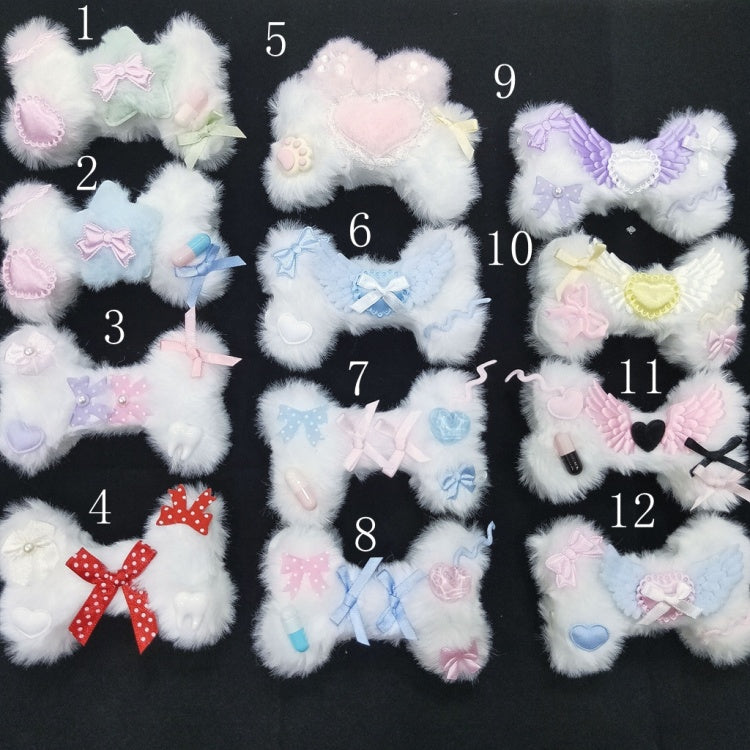 Plush Bone-shaped Hairclip