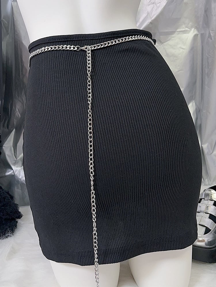 Kette Mond Taille Silber Y2K Charm