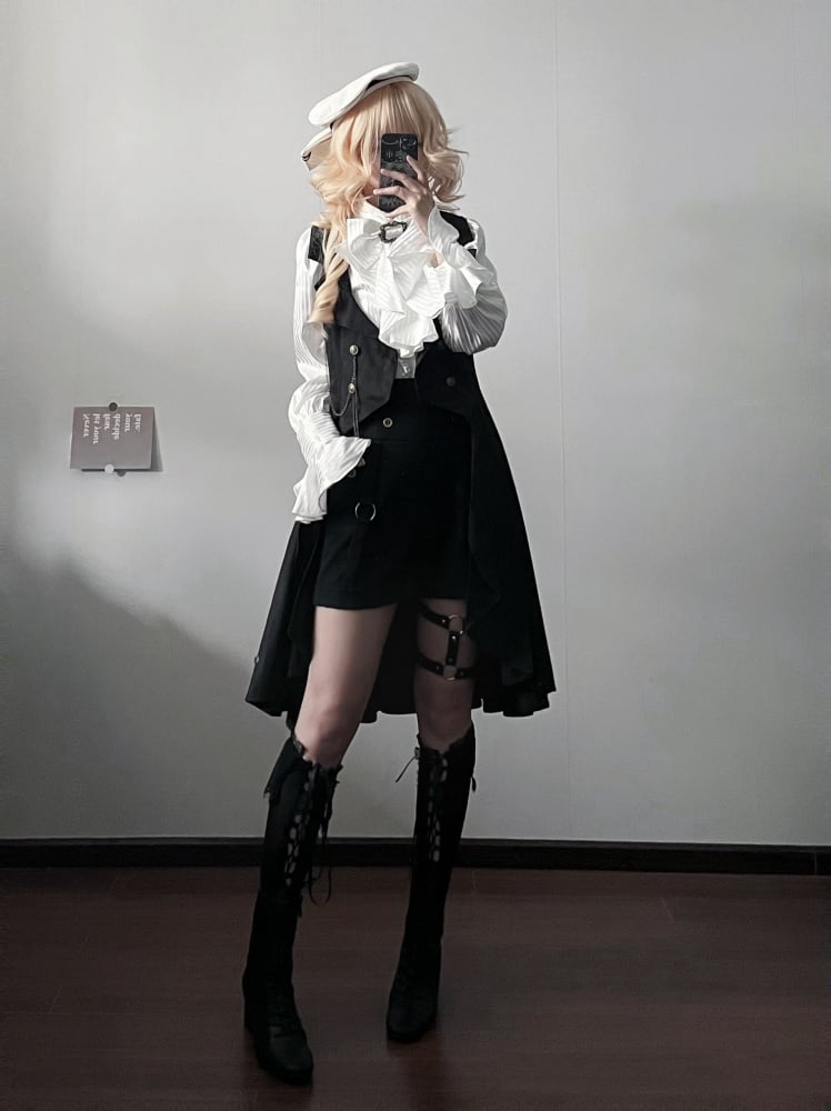 Schwarze Lolita-Weste von Ouji Fashion