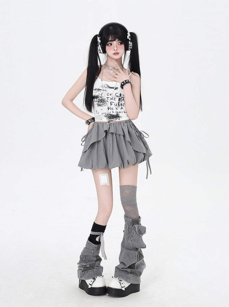 Top/Bubble Gray Skirt Three Wear Ways