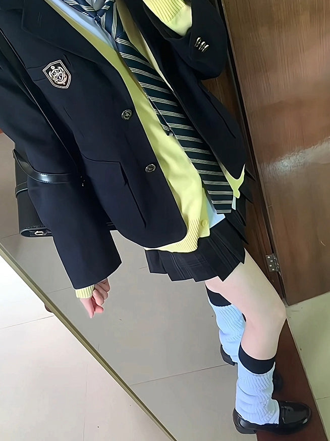 Uniform Calf JK 60CM/100CM Socks Knitted Length White