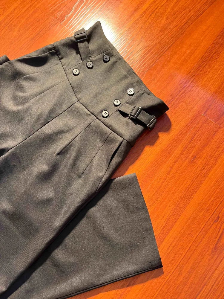 Black Belt Fashion Lolita Pants Ouji Corset High Waist
