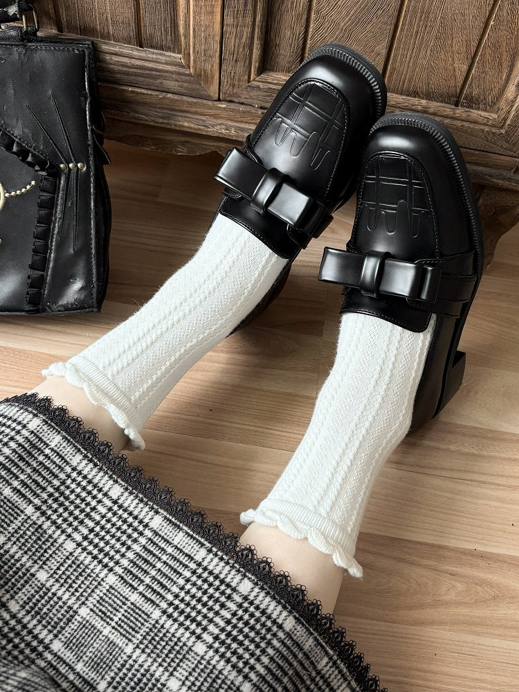 Loafer-Oberteil mit Schleife, Slip-in-Schuhe, Schokolade/Schwarz