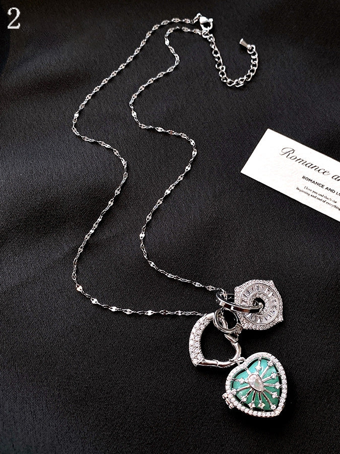 Necklace Heart Bittersweet OptionsY2K 3 Pendant