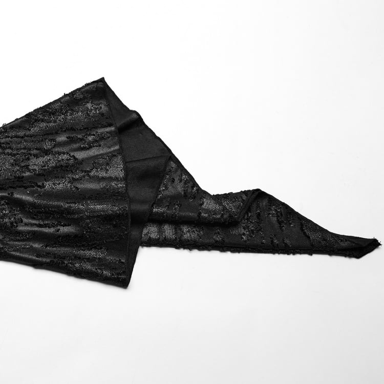 Schwarze Gothic-Strickjacke im Dekadenz-Stil