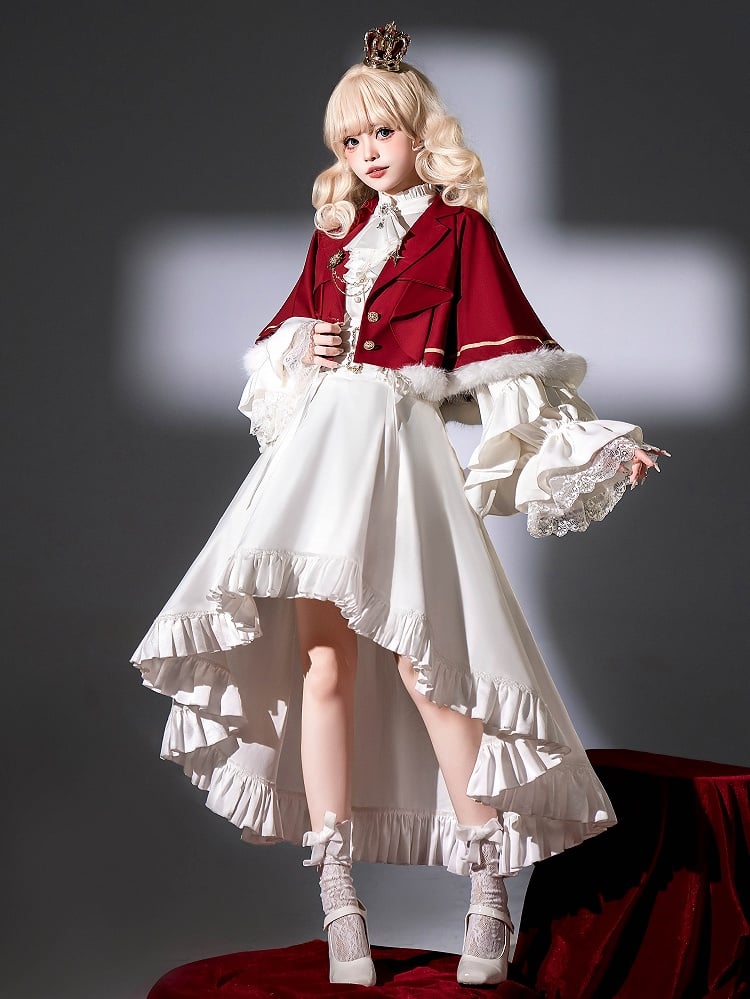 Ouji Red Cape Collar Blazer Lolita