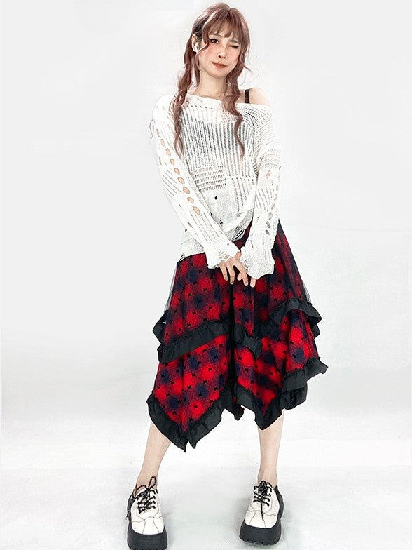 White Y2K Sun-Protective Long Sleeve Top with Asymmetrical Shoulder Design