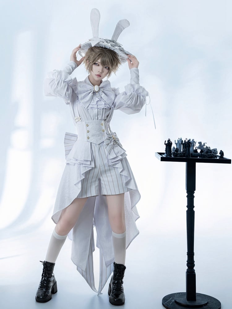 バニーシアター ホワイトプリンス王子 ロリータ ストライプ ショーツ