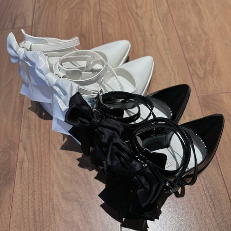 Gothic Weiß Abnehmbare Schleife Kreuzgurt Plateau High Heels mit Blockabsatz