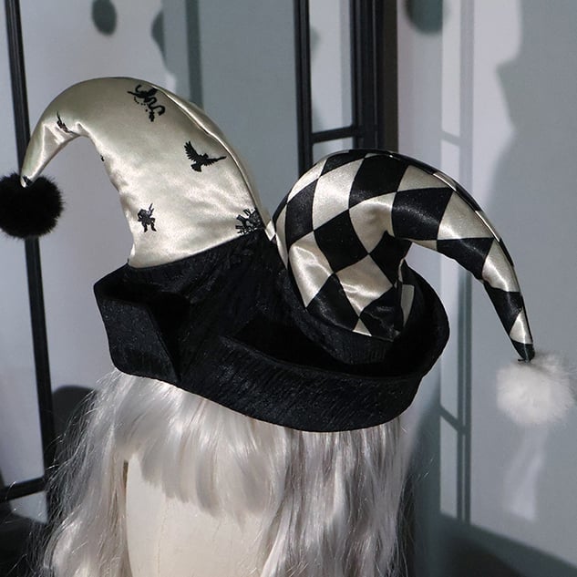 Full Lolita Circus Sleeves Black Set- Vibes Sweet and Puff White