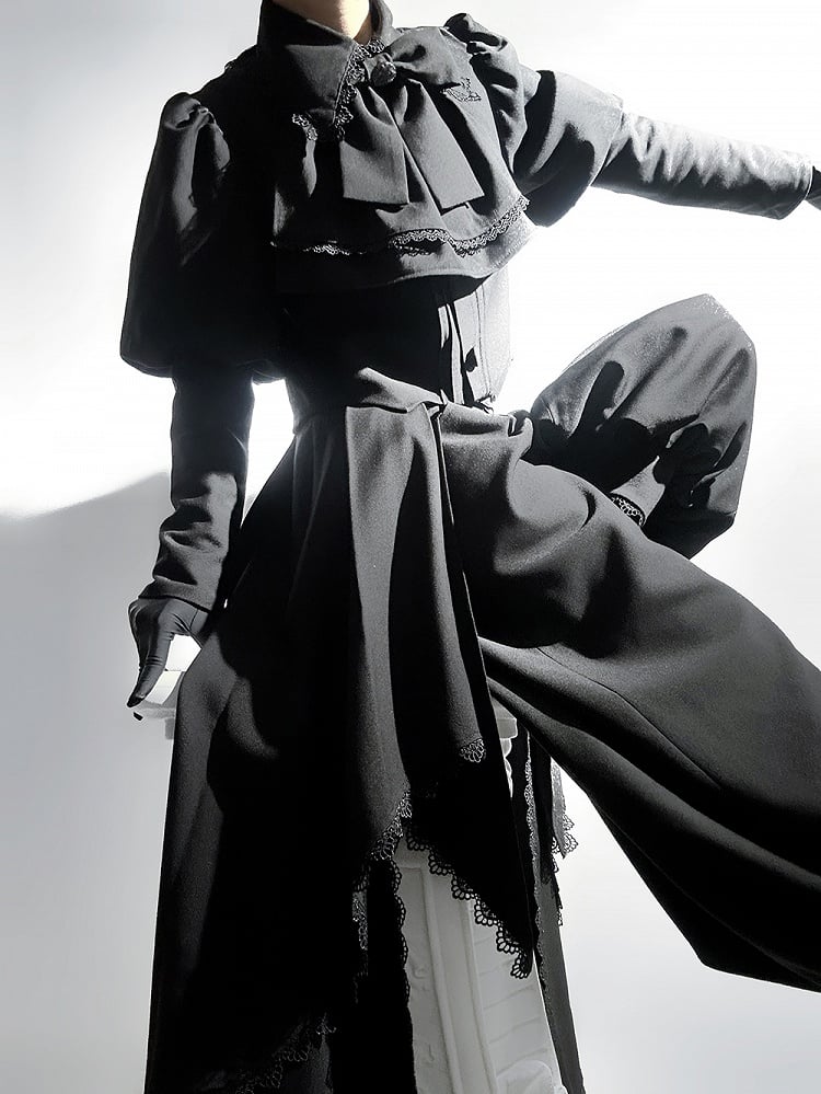 Pants with Train Lace-Trimmed (Ankle-Length) Removable Lantern