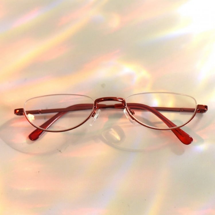 Cyberpunk Glasses Red Semi-rimless Wine