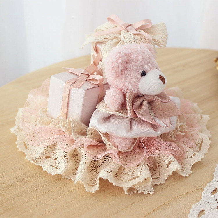 and with Lace Lolita Bear Cute Hat Gift Pink Mini Box a