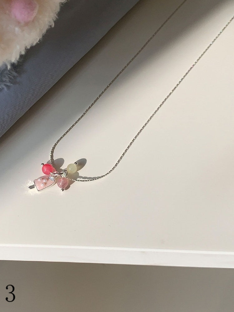 3 Ice Pendant Options Cream Necklace