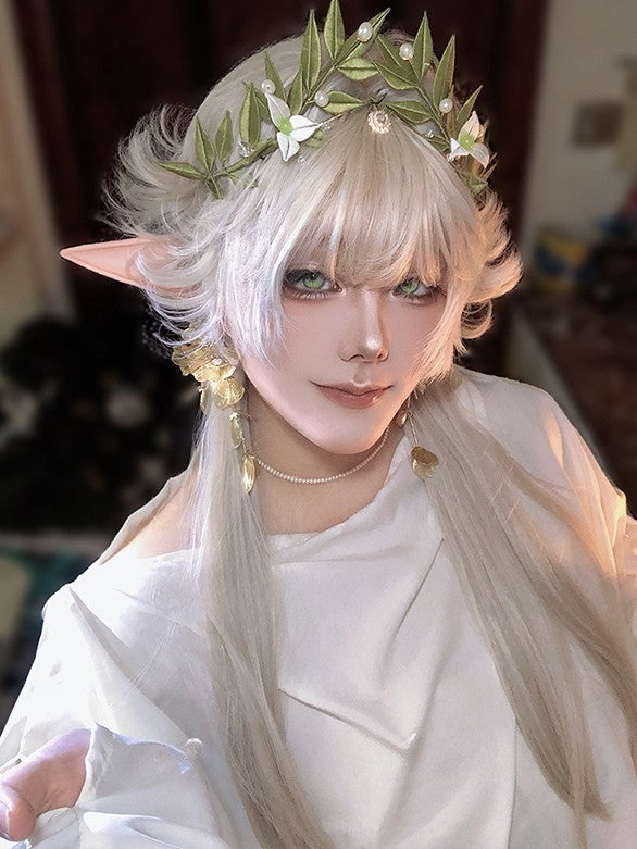 Blonde Bangs 72 With Air Beige Straight Wig CM Length